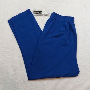 Ronnie Philips Vintage Royal Blue High Rise Pull On Pants Size 34/20W